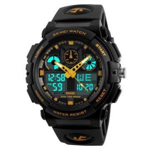 SKMEI 1207 Men Sport Chorongraph 50M Waterproof Luminous Dual Display Digital Watch