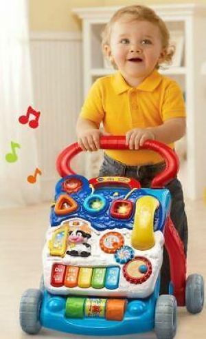 Baby Interactive Learning Walker First Steps Boys Blue Toy Toys Infant Toddler