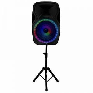 QFX 15" Portable Loud Speaker Bluetooth Party 7,500W Wireless with Microphone