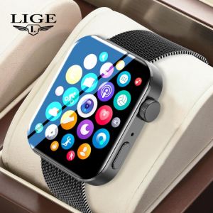LIGE 2021 Bluetooth Answer Call Smart Watch Men Full Touch Dial Call Fitness Tracker IP67 Waterproof 4G ROM Smartwatch for women