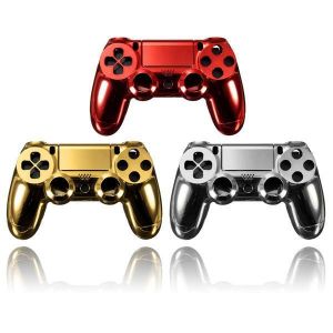 Chrome Plating Housing Shell Parts Case For PS4 Controller DualShock 4