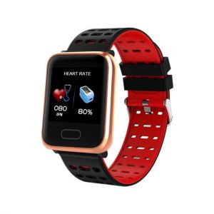 Alma shop שעונים Bakeey A7 Weather IP67 Waterproof Heart Rate Blood Pressure Oxygen Monitor Colorful Band Smart Watch