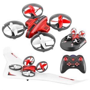 Alma shop צעצועים ותחביבים L6082 DIY All in One Air Genius Drone 3-Mode With Fixed Wing Glider RC Quadcopter RTF