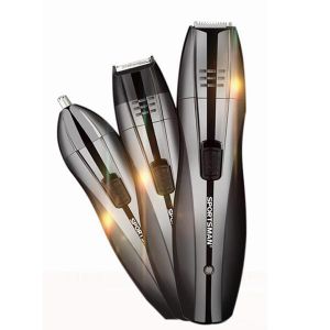 Alma shop בריאות ויופי 3in1 Rechargeable Cordless Electric Hair Clipper Shaver Razor Beard Hair Nose Trimmer Wet/Dry